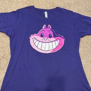 Disney Cheshire Cat Purple T-Shirt Women’s Size Large